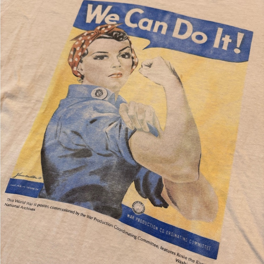 VINTAGE 90s - ROSIE THE RIVETER SINGLE STITCH - Picture 2 of 6